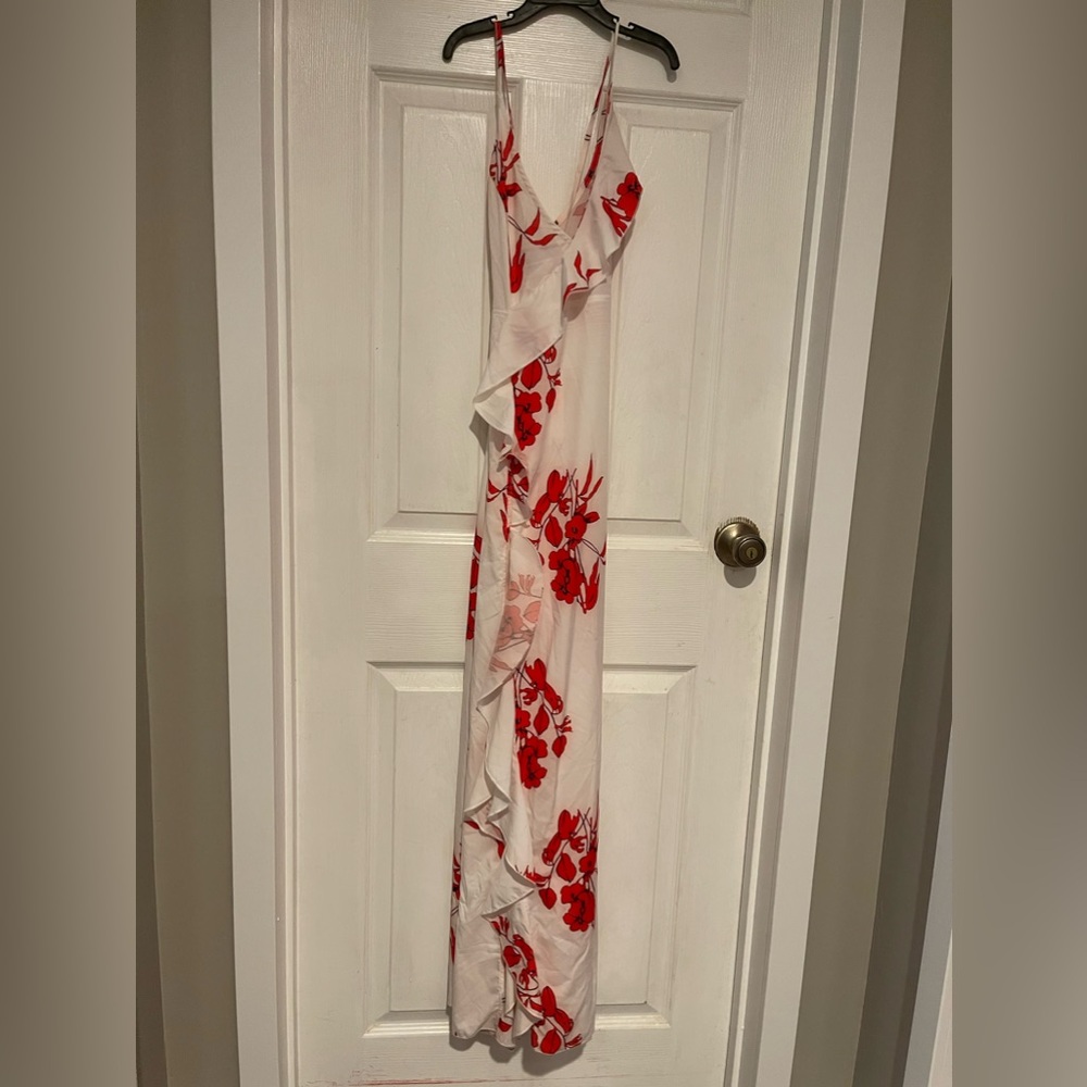 Red Floral Maxi Dress size S